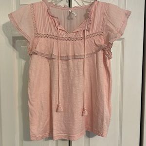 Anthropology Flutter Sleeve Tee